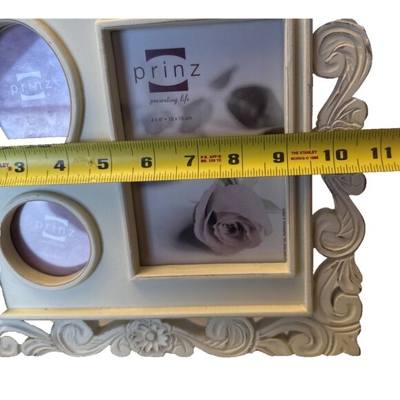 Prinz Vintage? Hard Plastic 3 Photo Picture Frame Ivory. 4x6', 2.5x3.5', 2.5x2.5 - Picture 12 of 13